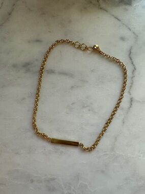 Gorjana Lou Tag Gold Horizontal Bar Necklace - Women's Jewelry